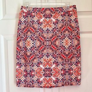 The Limited Boho Tribal Print Pencil Skirt